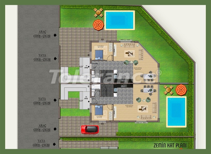 Villa from the developer in center, Belek with pool - buy realty in Turkey - 48409
