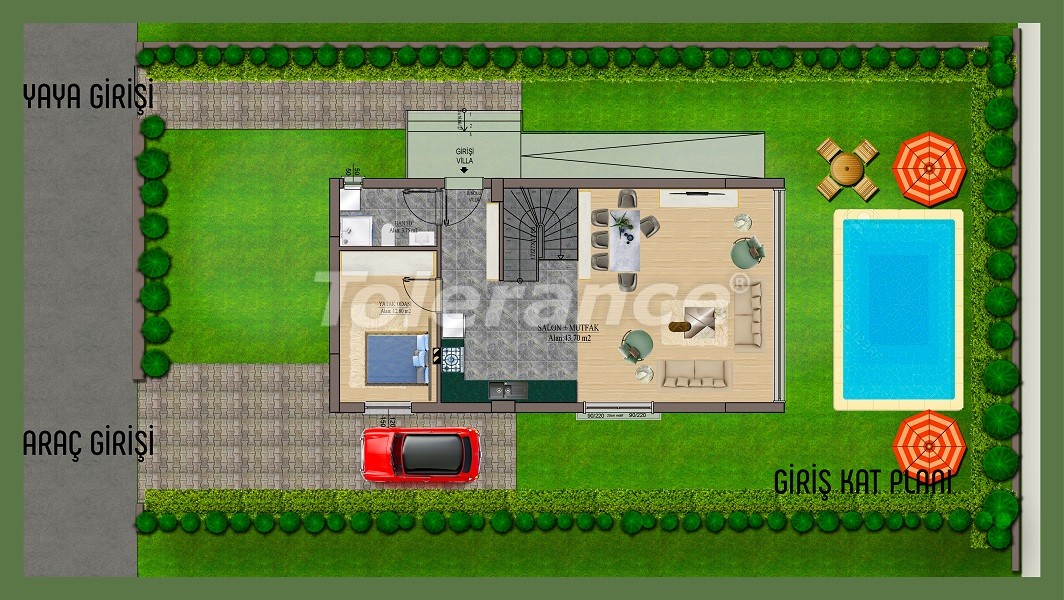 Villa from the developer in center, Belek with pool - buy realty in Turkey - 48412