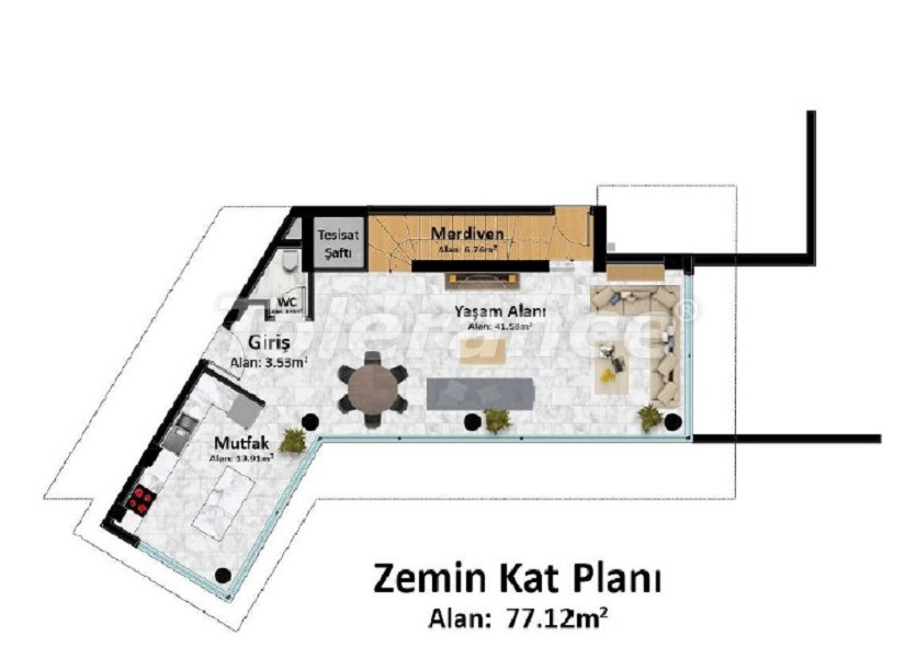 Villa van de ontwikkelaar in Bodrum zeezicht zwembad afbetaling - onroerend goed kopen in Turkije - 68730