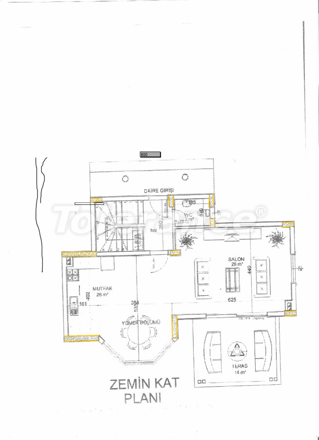 Villa in Çamyuva, Kemer with pool - buy realty in Turkey - 125842