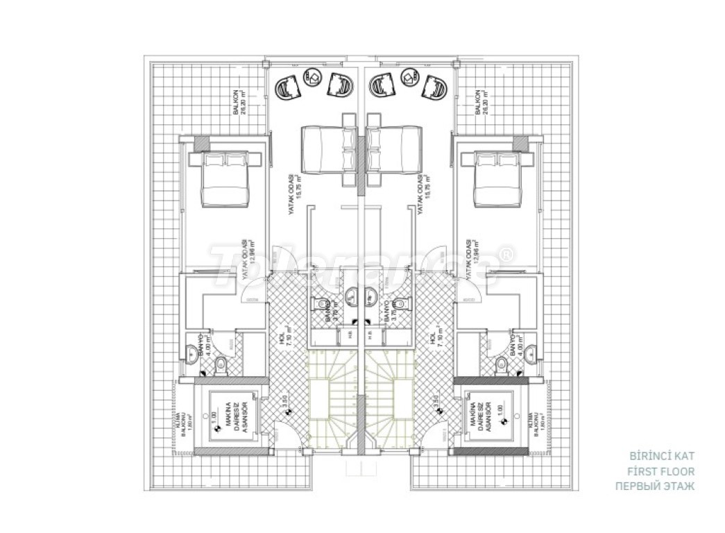 Villa from the developer in center, Belek with pool with installment - buy realty in Turkey - 129550