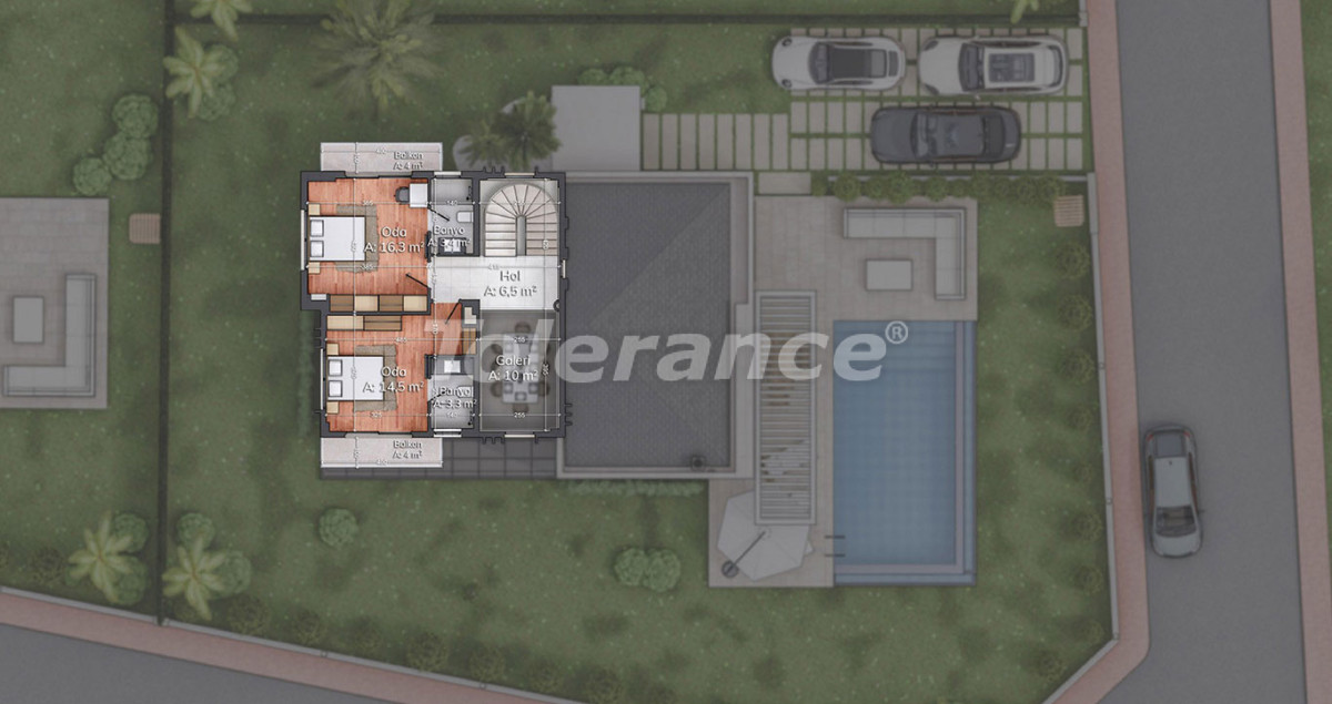 Villa vom entwickler in Çeşme, İzmir pool - immobilien in der Türkei kaufen - 100364