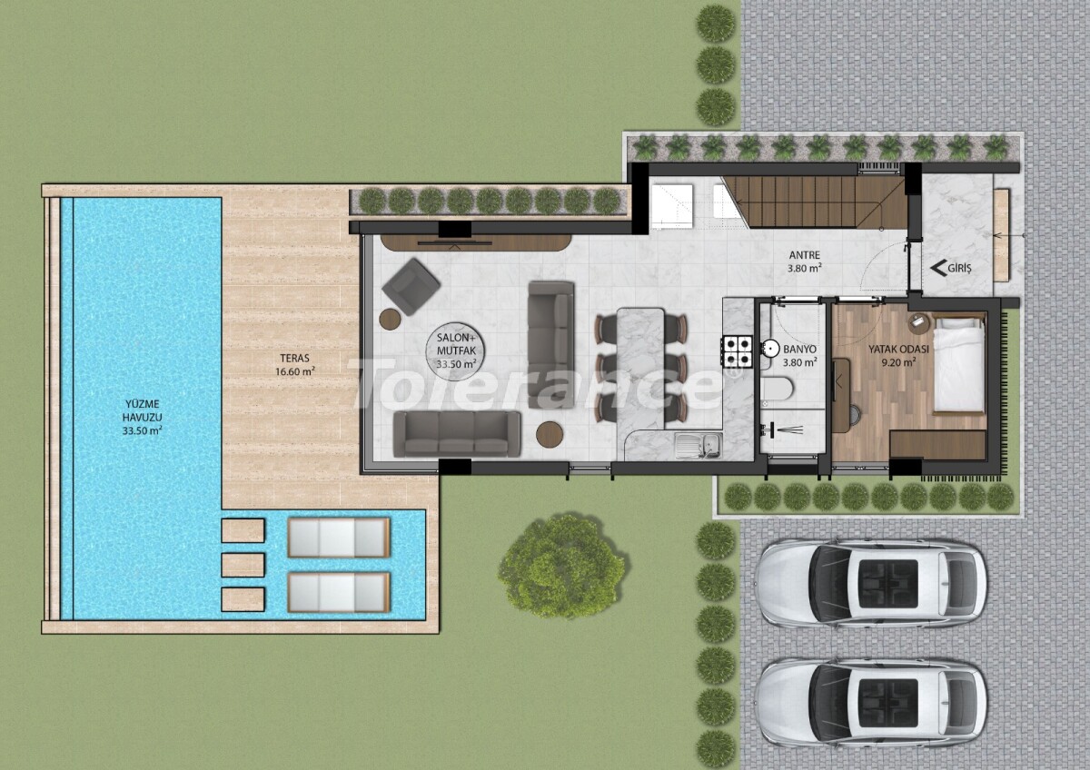 Villa vom entwickler in Kemer Zentrum, Kemer pool ratenzahlung - immobilien in der Türkei kaufen - 58696
