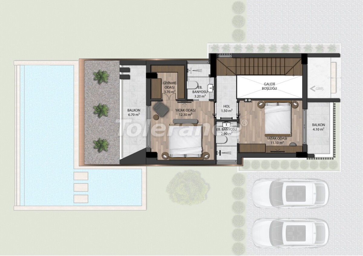 Villa vom entwickler in Kemer Zentrum, Kemer pool ratenzahlung - immobilien in der Türkei kaufen - 58697