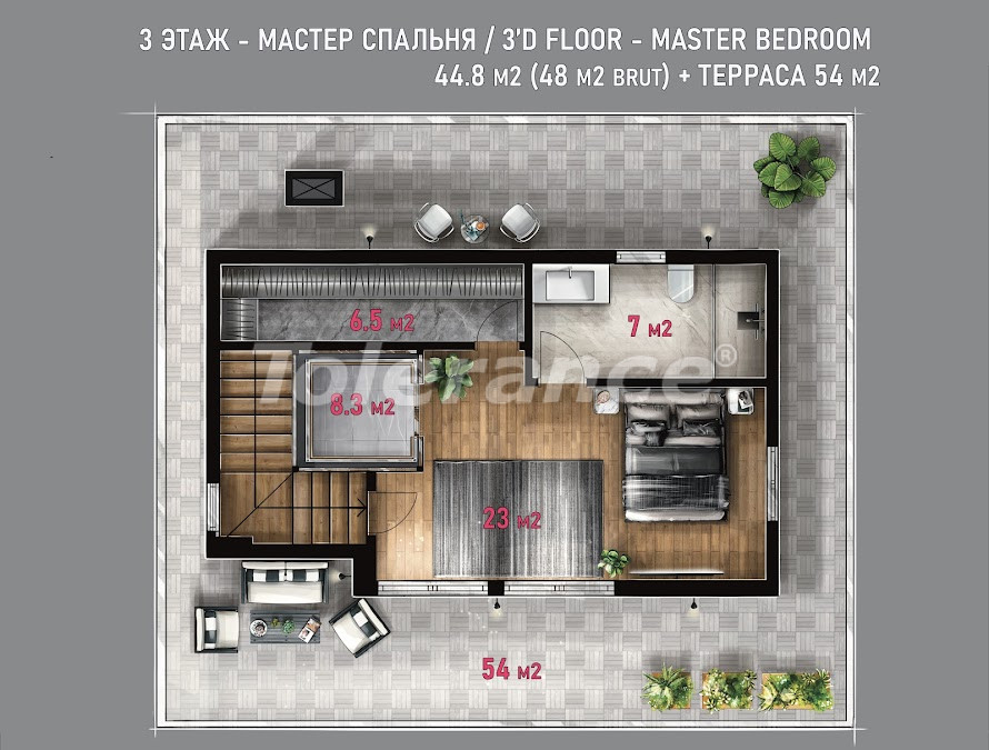 Villa du développeur еn Alanya Centre, Alanya vue sur la mer piscine versement - acheter un bien immobilier en Turquie - 108561