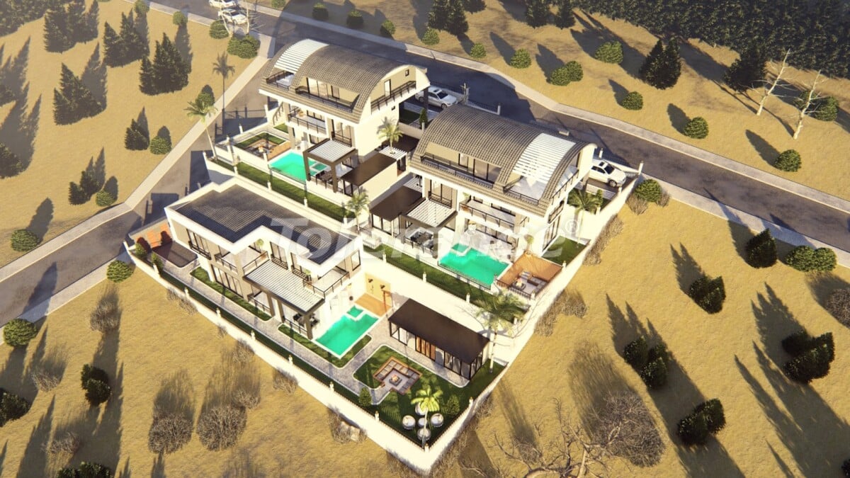 Villa du développeur еn Alanya Centre, Alanya vue sur la mer piscine - acheter un bien immobilier en Turquie - 63697