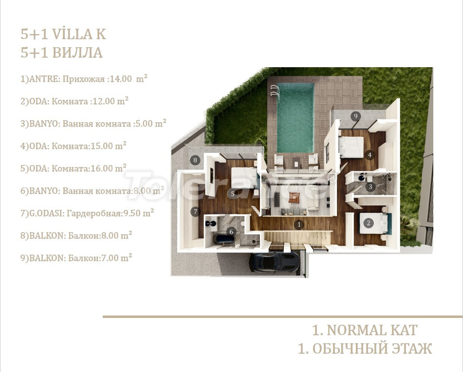 Villa vom entwickler in Döşemealtı, Antalya pool ratenzahlung - immobilien in der Türkei kaufen - 104392