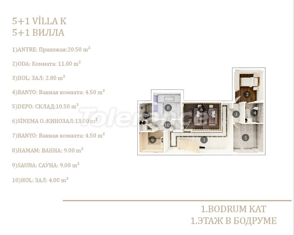 ویلا از سازنده که در دوشمالتی, آنتالیا استخر اقساط - خرید ملک در ترکیه - 104395
