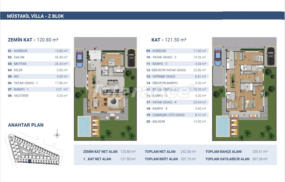 Villa from the developer in Döşemealtı, Antalya with pool with installment - buy realty in Turkey - 124047