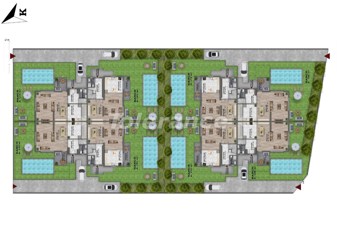 Villa vom entwickler in Döşemealtı, Antalya pool - immobilien in der Türkei kaufen - 68107