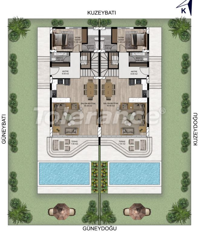 Villa du développeur еn Erdemli, Mersin piscine versement - acheter un bien immobilier en Turquie - 137520