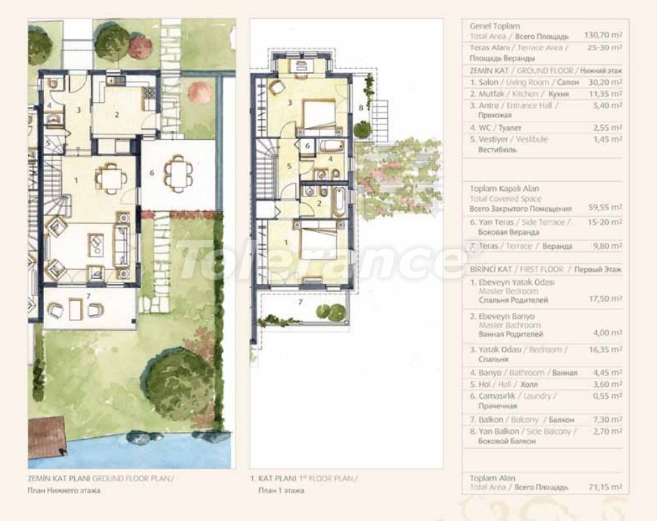 Villa du développeur еn Fethiye vue sur la mer piscine - acheter un bien immobilier en Turquie - 41751