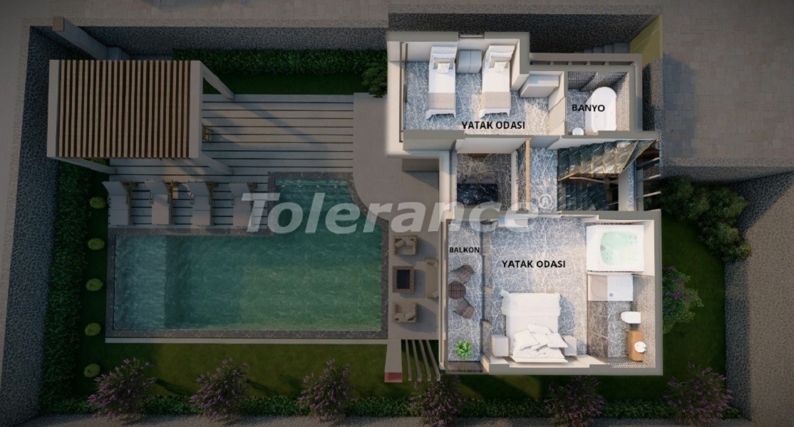 Villa du développeur еn Fethiye piscine - acheter un bien immobilier en Turquie - 46654