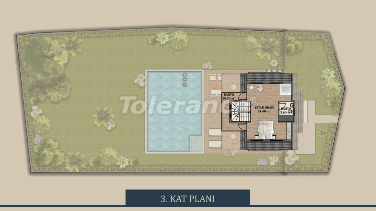 Villa in Göcek, Fethiye meeresblick pool - immobilien in der Türkei kaufen - 70181