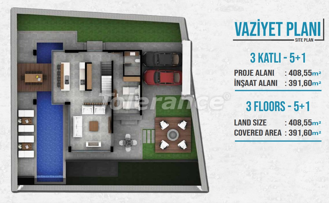 Villa vom entwickler in Kalkan meeresblick pool ratenzahlung - immobilien in der Türkei kaufen - 78530