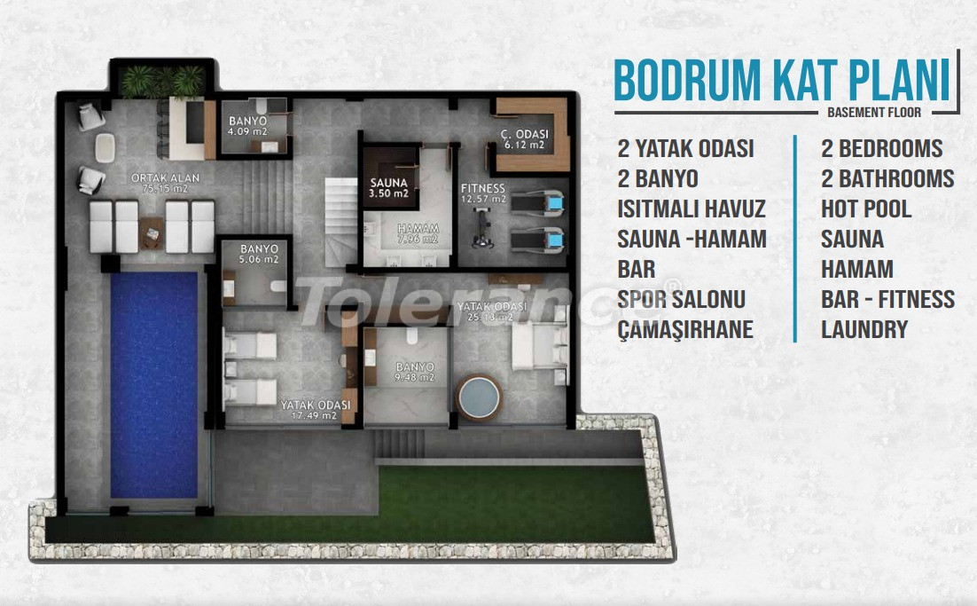 Villa vom entwickler in Kalkan meeresblick pool ratenzahlung - immobilien in der Türkei kaufen - 78531