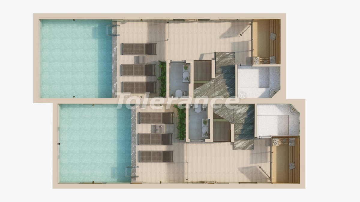 Villa vom entwickler in Kalkan meeresblick pool ratenzahlung - immobilien in der Türkei kaufen - 79698