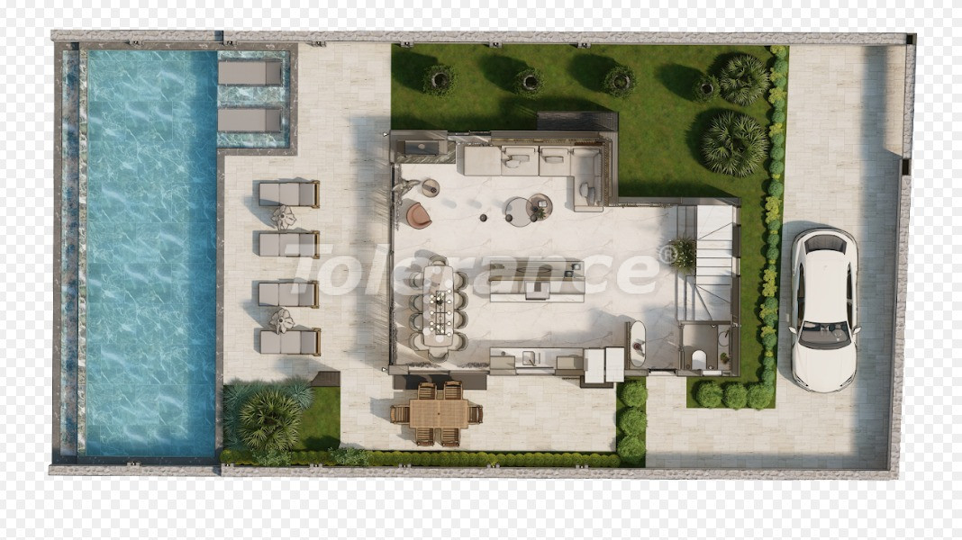Villa vom entwickler in Kalkan meeresblick pool ratenzahlung - immobilien in der Türkei kaufen - 80246