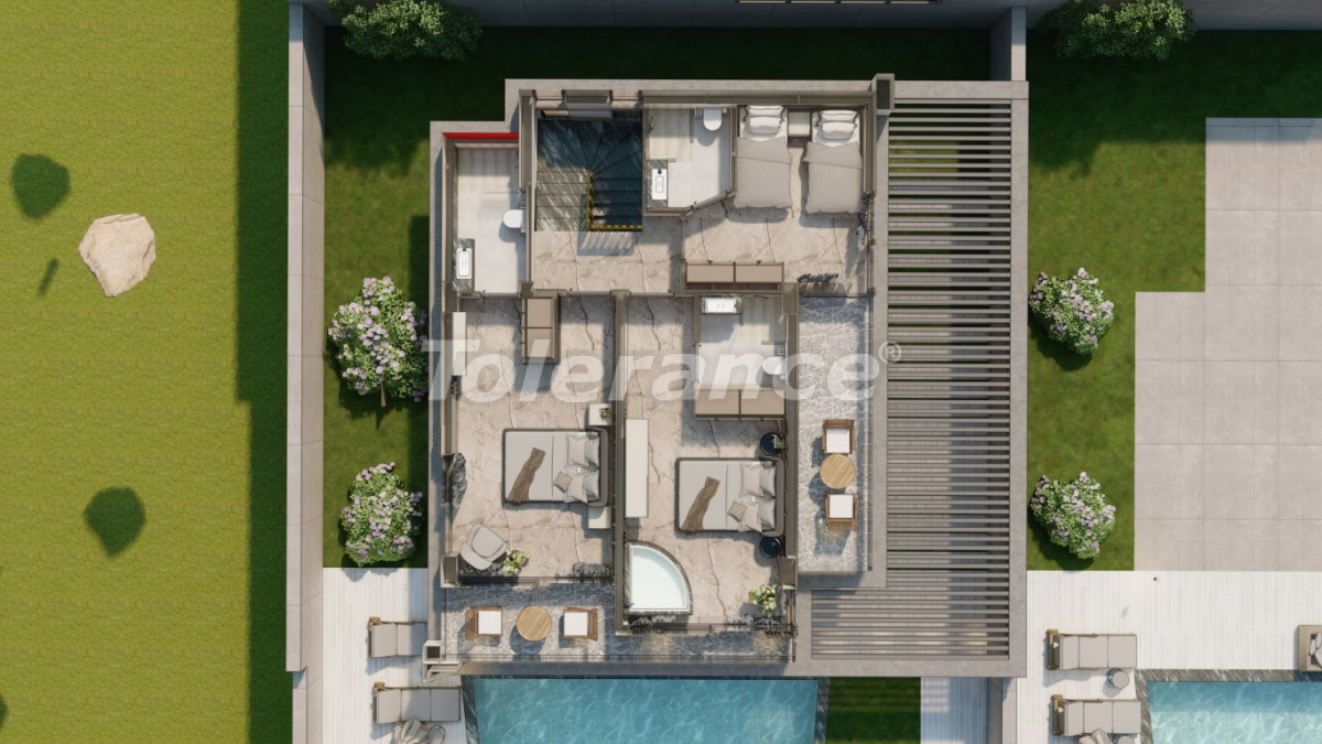 Villa vom entwickler in Kalkan meeresblick pool - immobilien in der Türkei kaufen - 80730