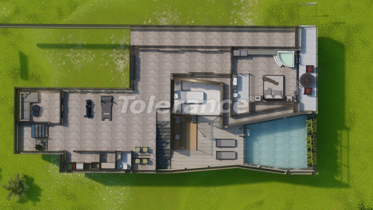 Villa van de ontwikkelaar in Kalkan zeezicht zwembad - onroerend goed kopen in Turkije - 80732