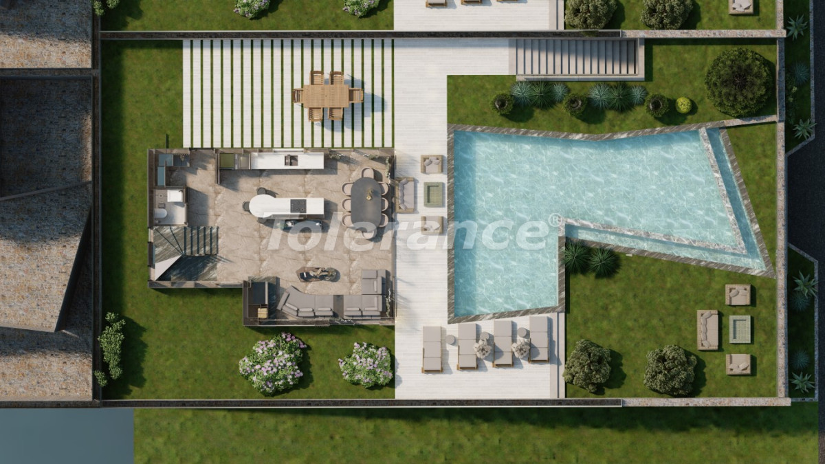 Villa du développeur еn Kalkan vue sur la mer piscine - acheter un bien immobilier en Turquie - 80733