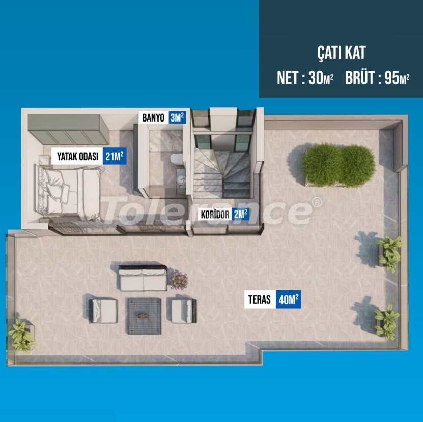Villa du développeur еn Kalkan vue sur la mer piscine versement - acheter un bien immobilier en Turquie - 98845