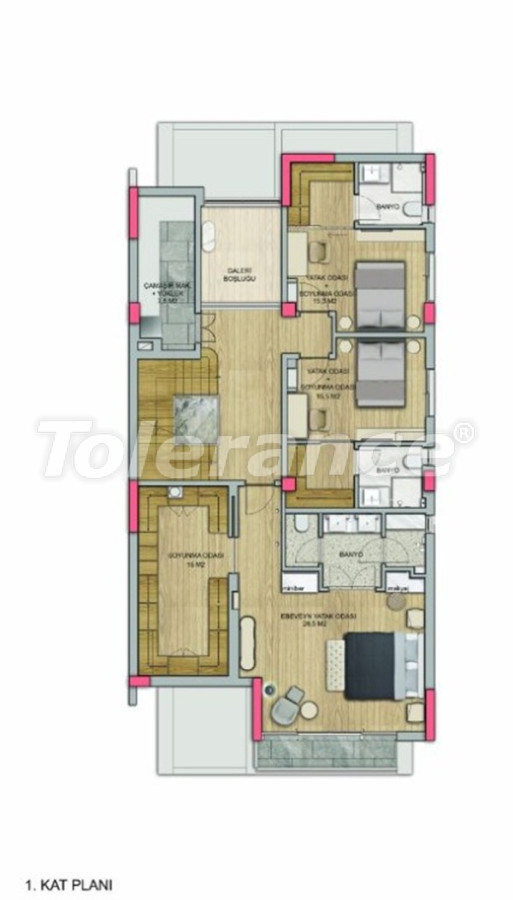 ویلا از سازنده که در لارا, آنتالیا استخر - خرید ملک در ترکیه - 134898