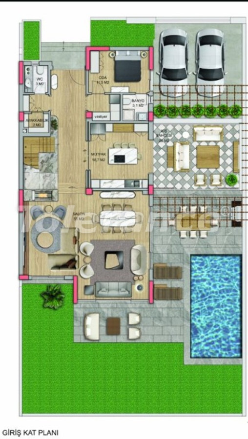 ویلا از سازنده که در لارا, آنتالیا استخر - خرید ملک در ترکیه - 134899