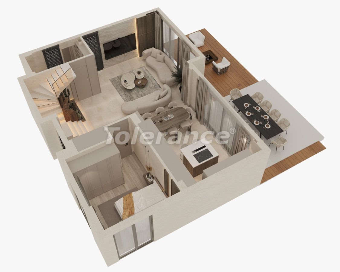 Villa vom entwickler in Tekirova, Kemer pool - immobilien in der Türkei kaufen - 136496