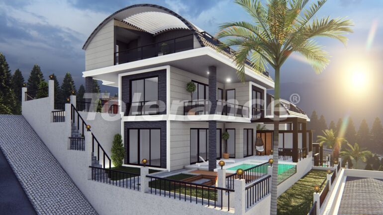 Villa du développeur еn Alanya Centre, Alanya vue sur la mer piscine - acheter un bien immobilier en Turquie - 63695