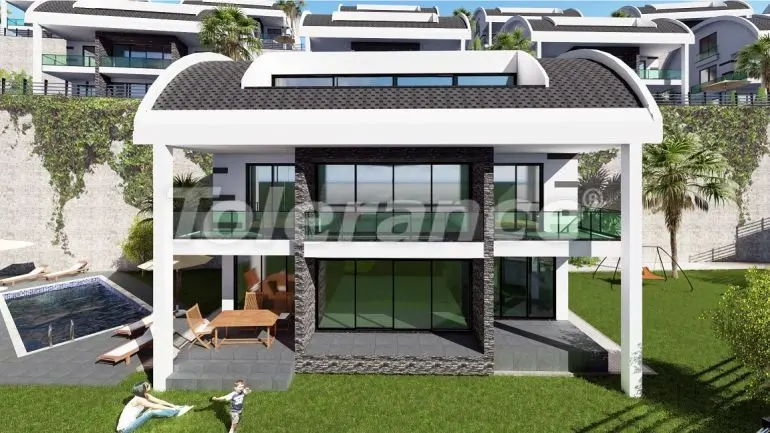 Villa from the developer in Kargicak, Alanya with sea view with pool - buy realty in Turkey - 28118