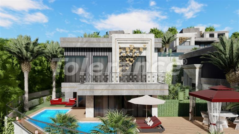 Villa from the developer in Kargicak, Alanya with sea view with pool - buy realty in Turkey - 50068